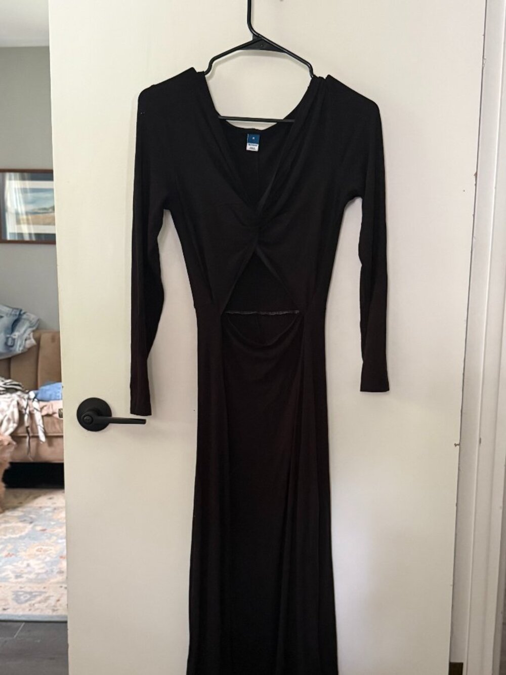 Old Navy Black Cutout Maxi Dress Size M